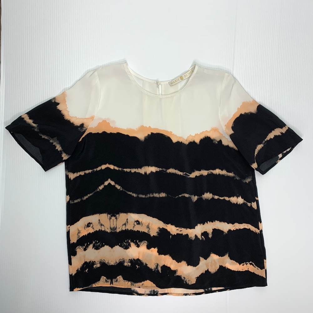 Marie Oliver Silk Blouse Small Sanders Tie Dye - Picture 3 of 8